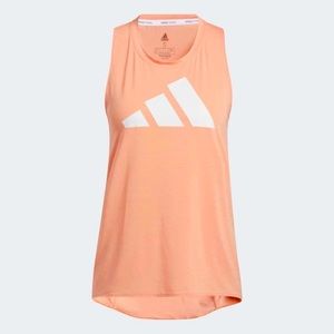 3-Stripes Logo Tank Top Blush Pink and White Size Small